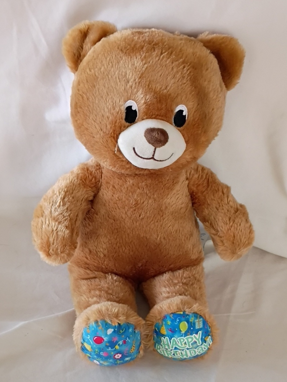 EUC Build A Bear BABW Happy Birthday Teddy Brown 2024 Plush Stuffed Animal